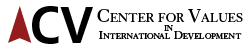The Center for Values in International Development